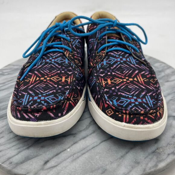 Twisted X Womens 9 Shoes Southwest Aztec Boat Classic Kicks Lace Up Sneaker - Picture 3 of 14